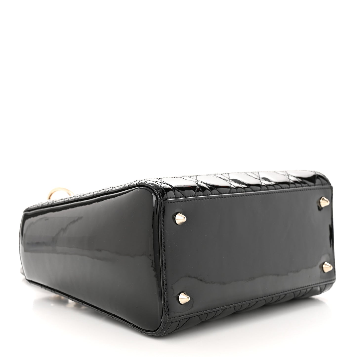 Patent Cannage Medium Lady Dior Black