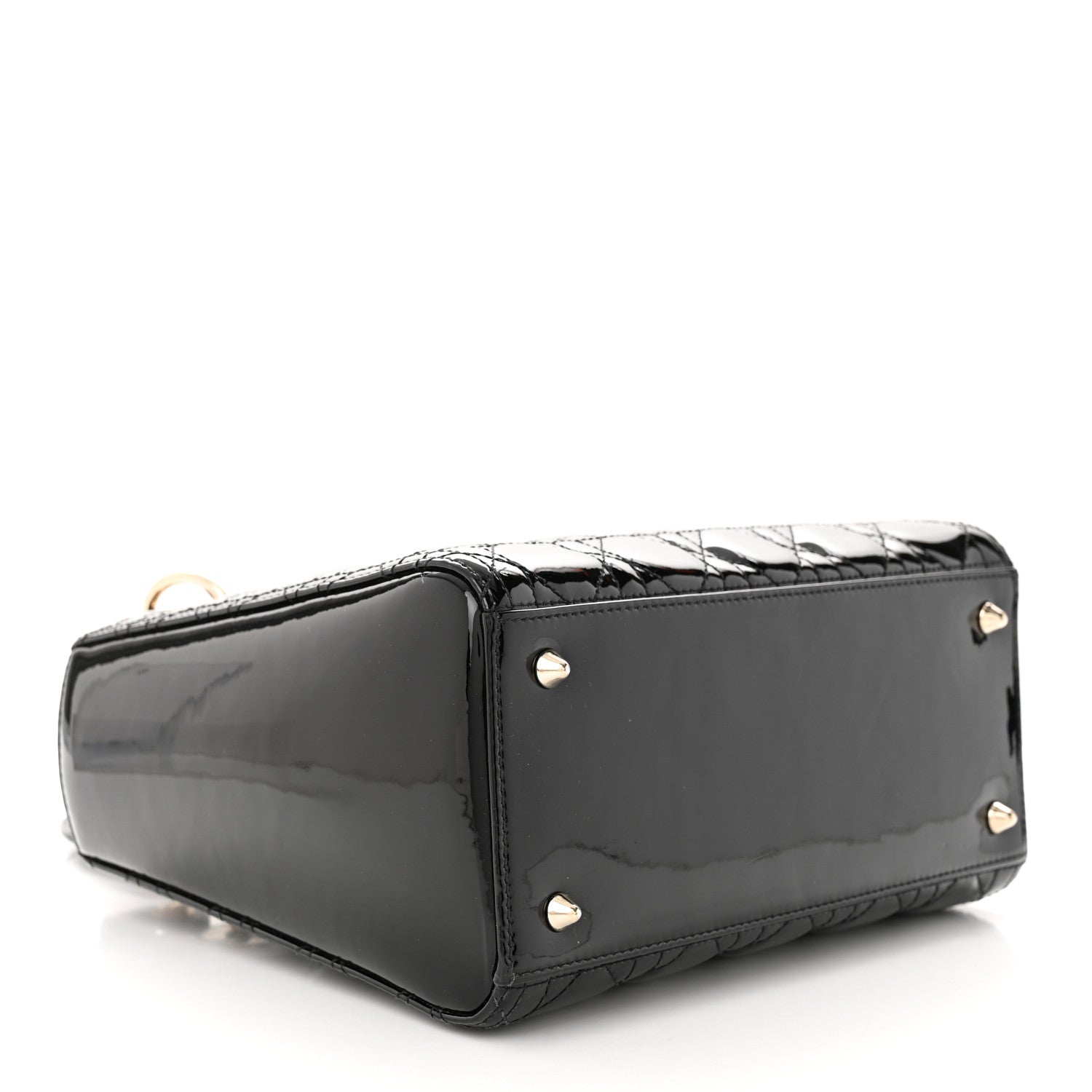 Christian Dior Patent Cannage Medium Lady Dior Black 4 of 12