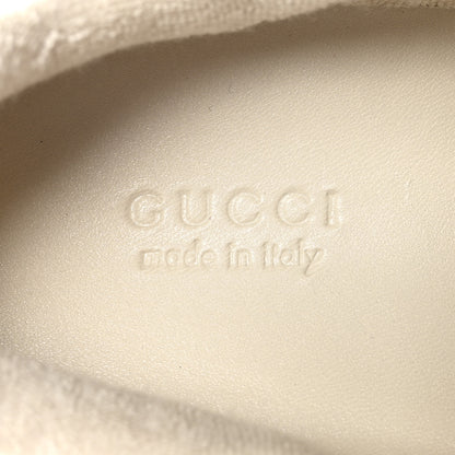 Gucci Calfskin GG Supreme Crystals Web Screener Sneakers 38 Beige Ebony Wild Rose 8 of 9