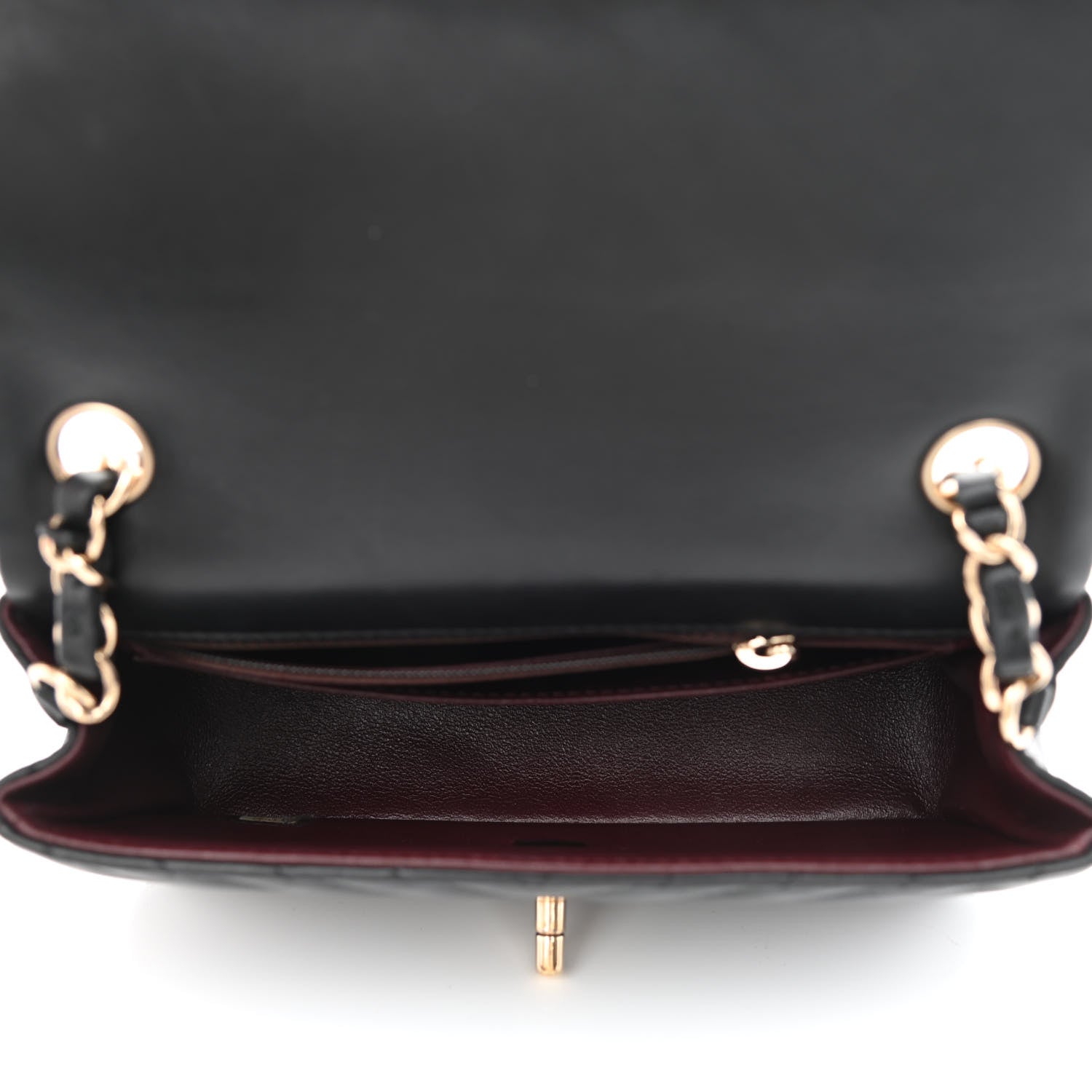 Chanel Lambskin Chevron Quilted Mini Rectangular Flap Black 5 of 10