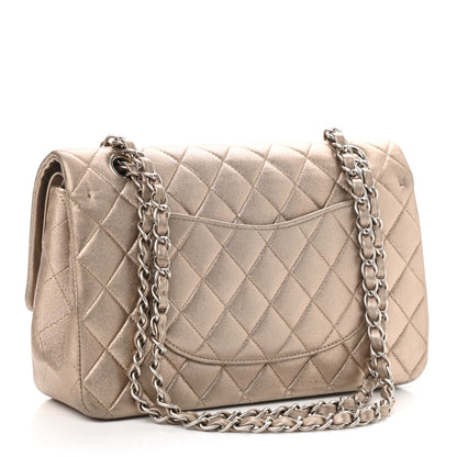 Chanel Metallic Lambskin Quilted Medium Double Flap Pink 3 of 10