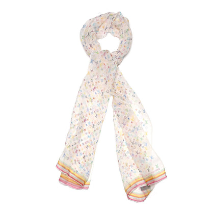 Louis Vuitton Silk Multicolor Stole White 1 of 7