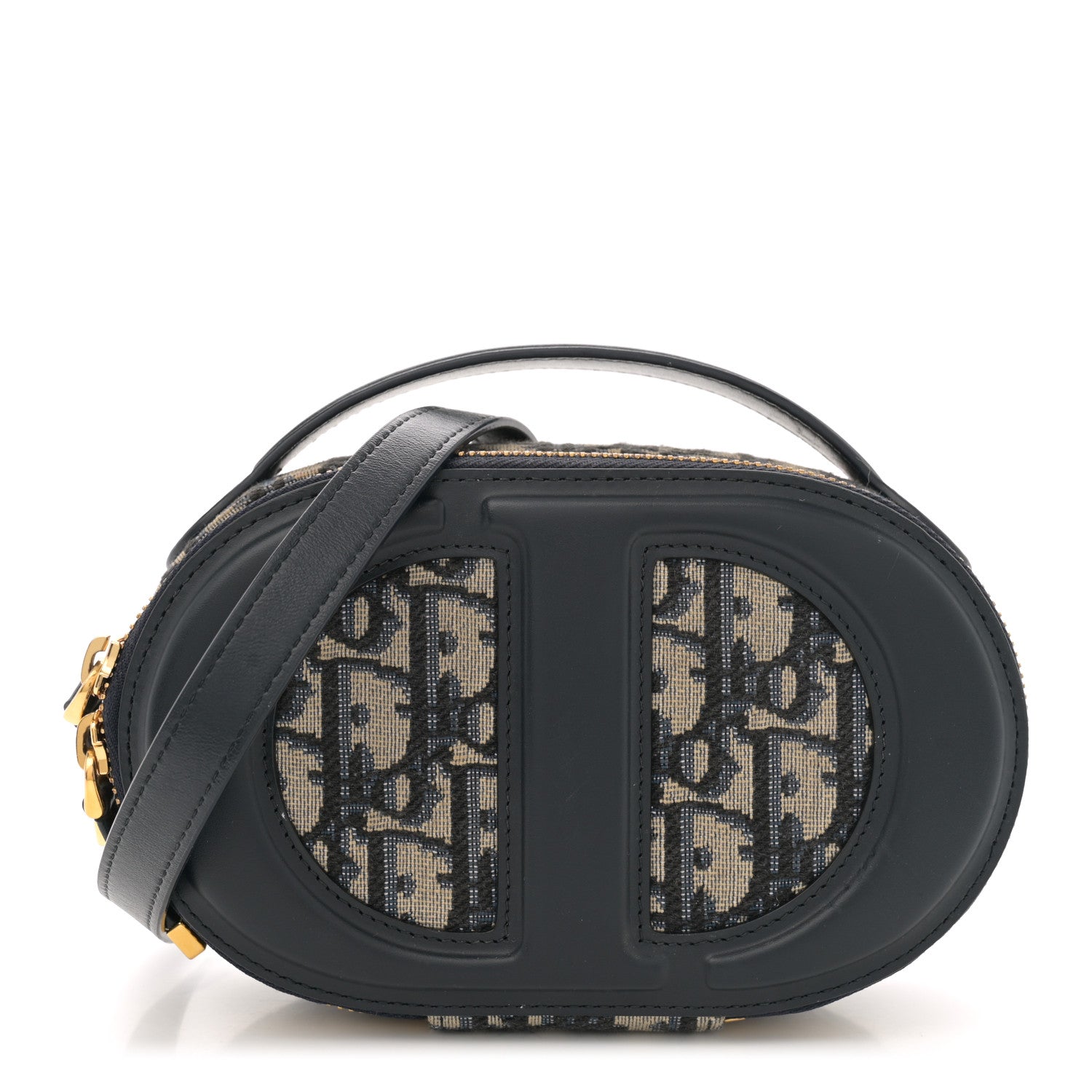 Christian Dior Oblique CD Signature Oval Crossbody Camera Bag Blue Multicolor 1 of 12
