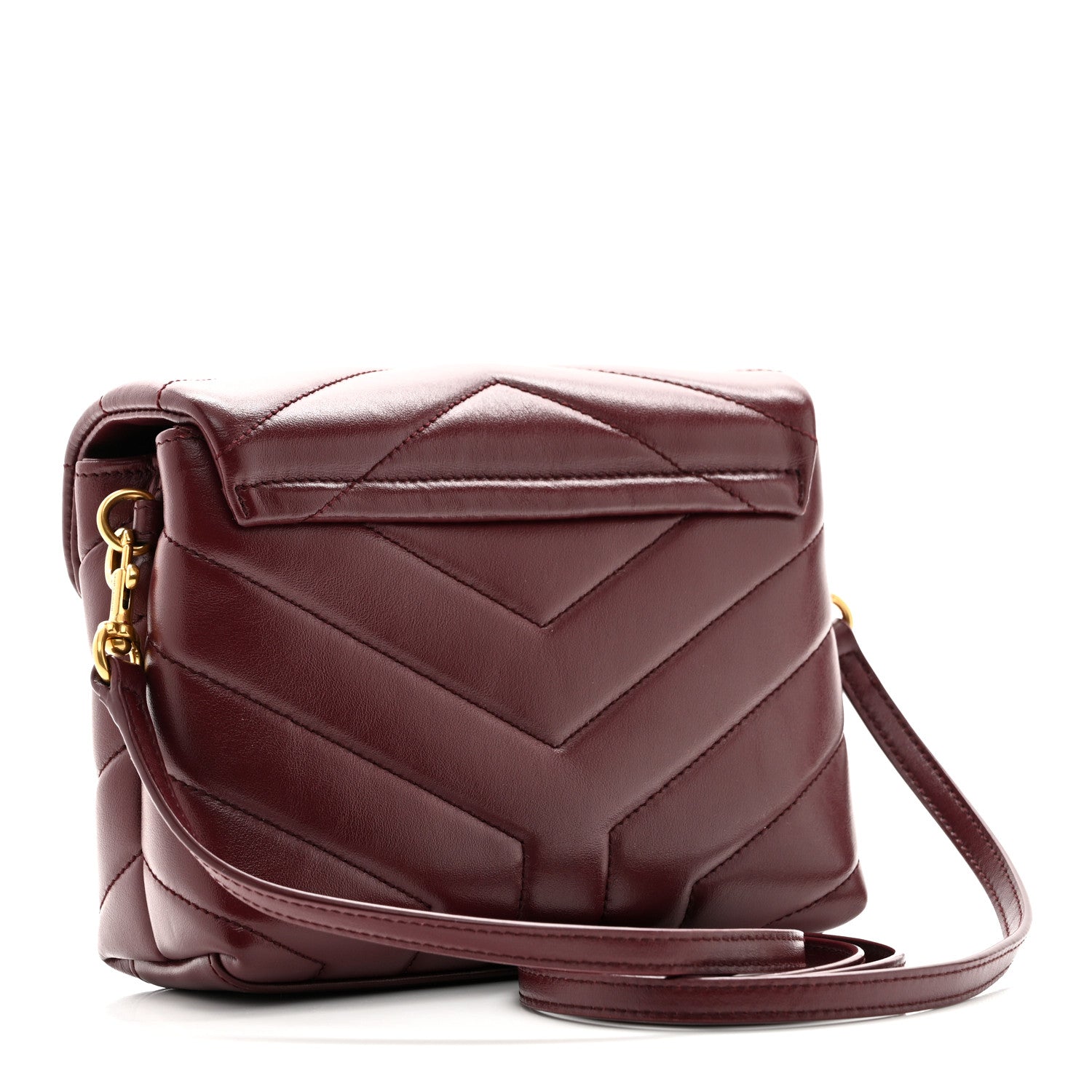 Saint Laurent Calfskin Y Quilted Monogram Toy Loulou Monogram Crossbody Bag Rouge Legion 3 of 10