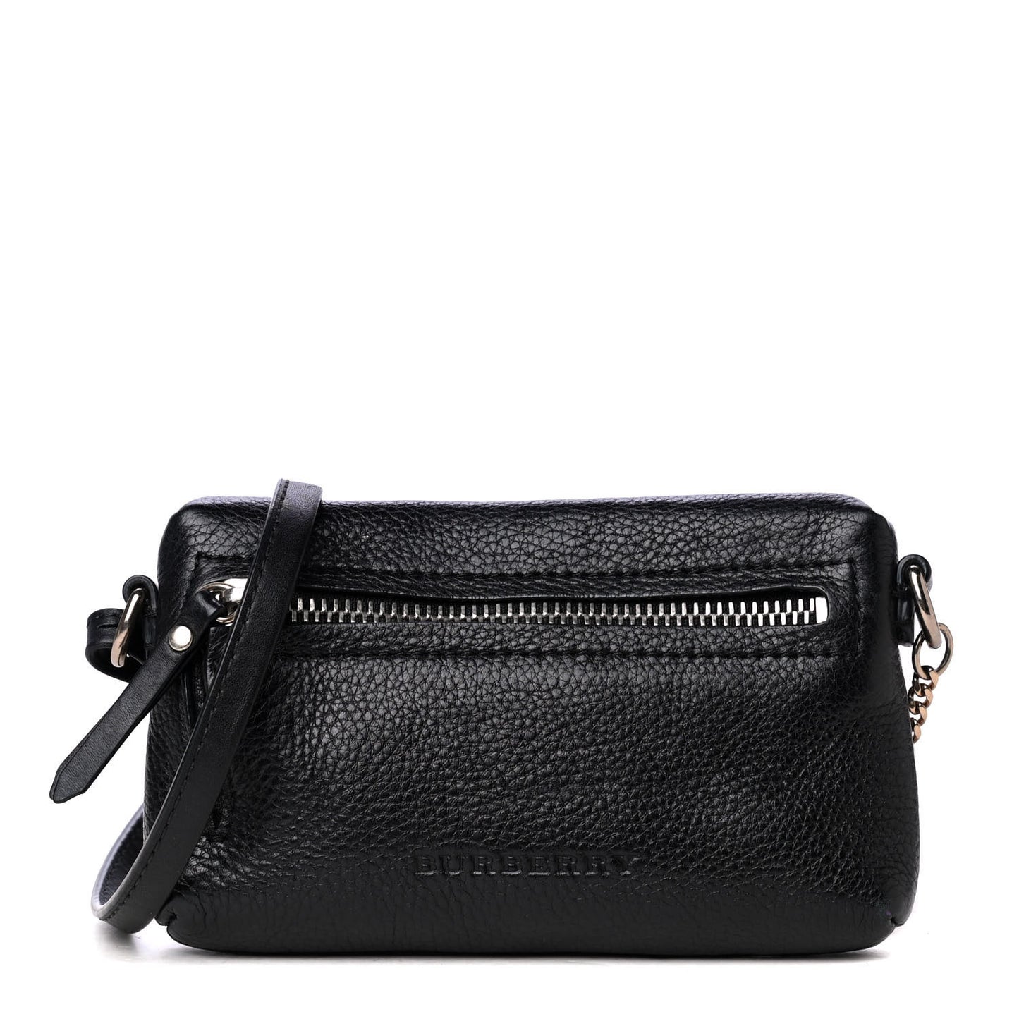 Grainy Calfskin Mini Rossett Bodybrit Biker Crossbody Black
