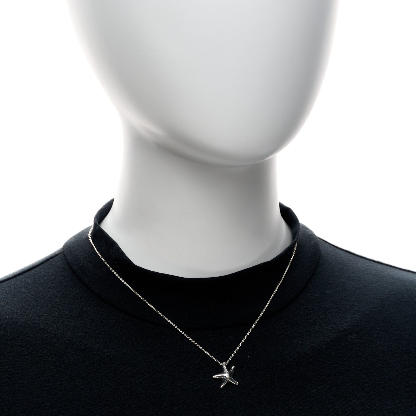 Sterling Silver 15mm Elsa Peretti Starfish Pendant Necklace