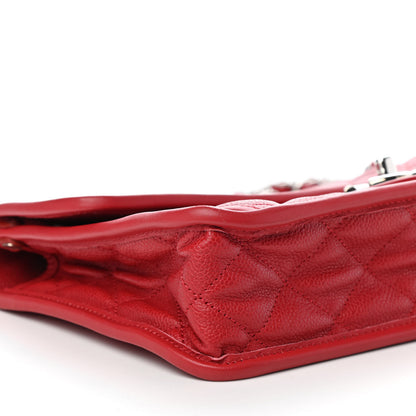Chanel Caviar Quilted Large French Riviera Flap Red 8 of 10