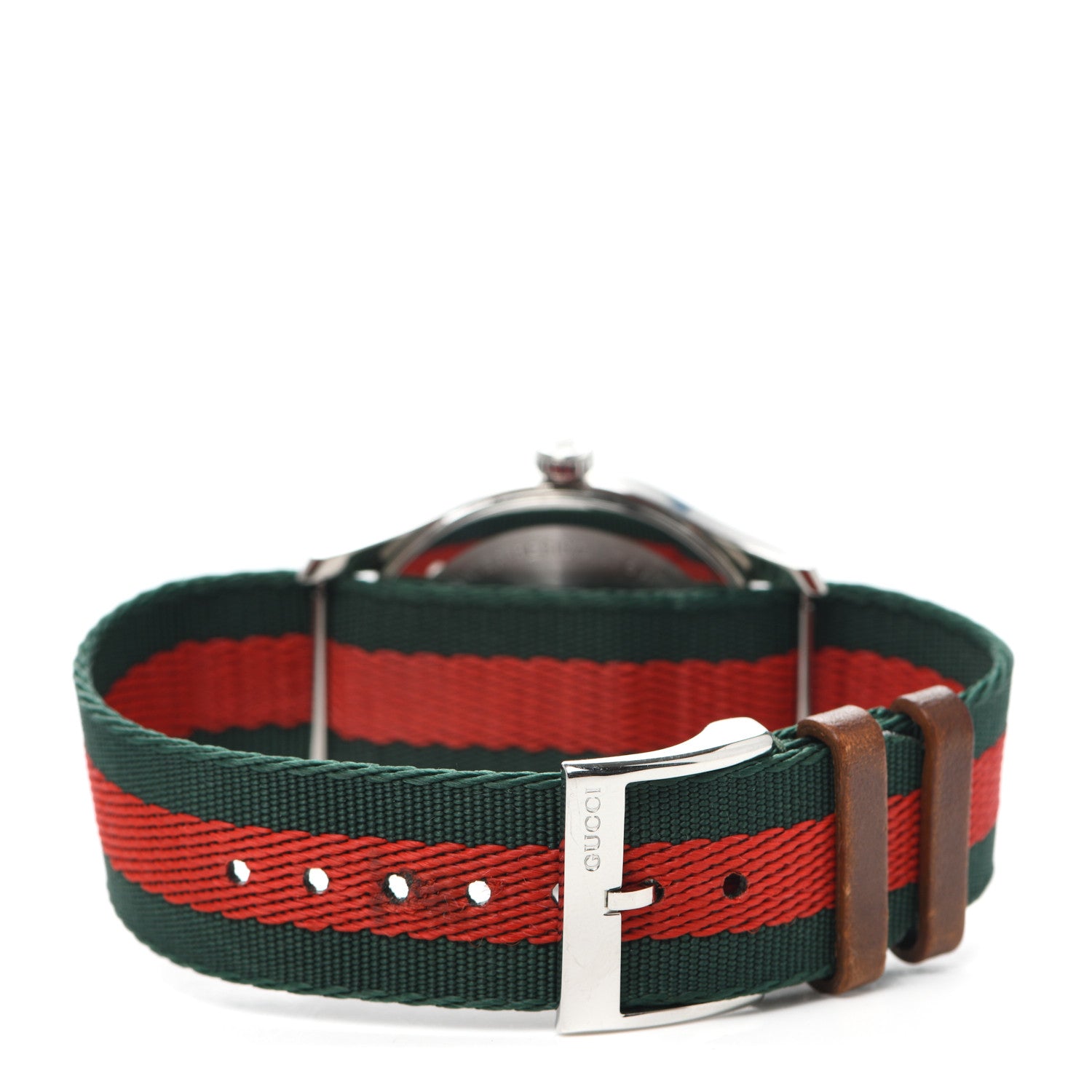 Gucci Stainless Steel Nylon 38mm Le Marche Des Merveilles Bee Quartz Watch Green 3 of 5