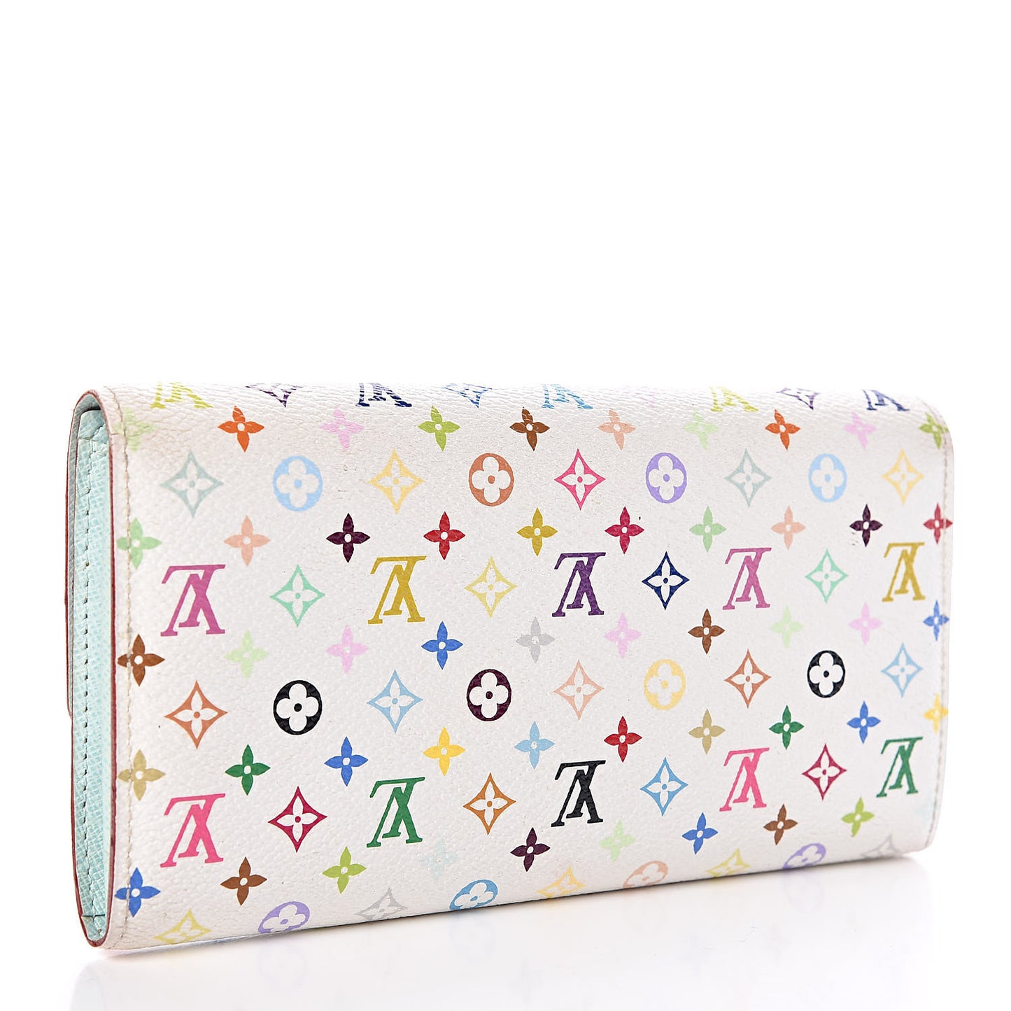 Monogram Multicolor Sarah Wallet White