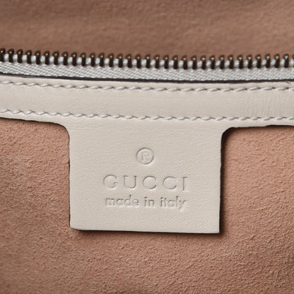 Gucci Calfskin Matelasse Medium GG Marmont Shoulder Tote Bag White 6 of 12