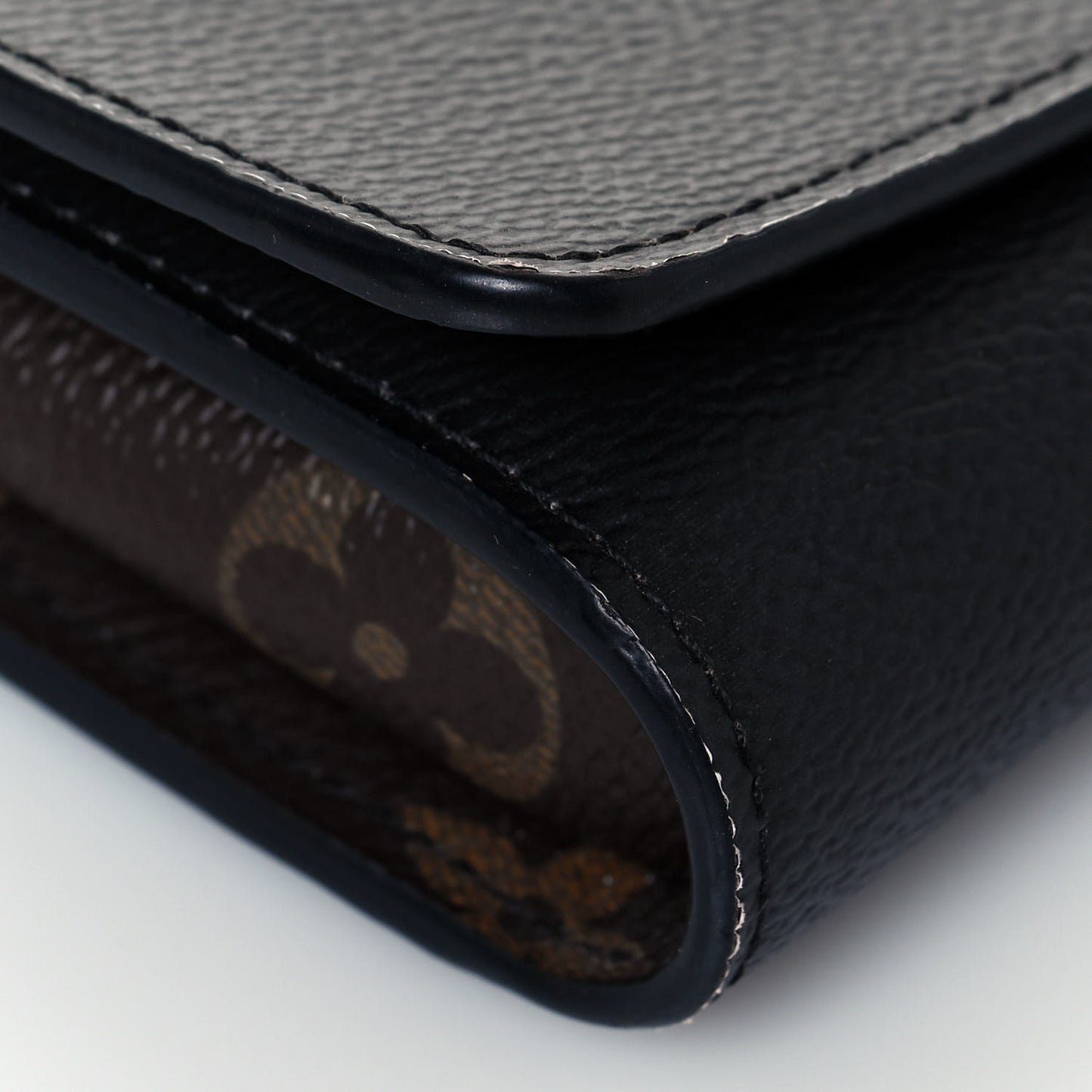 Monogram Stripe Twist Chain Wallet