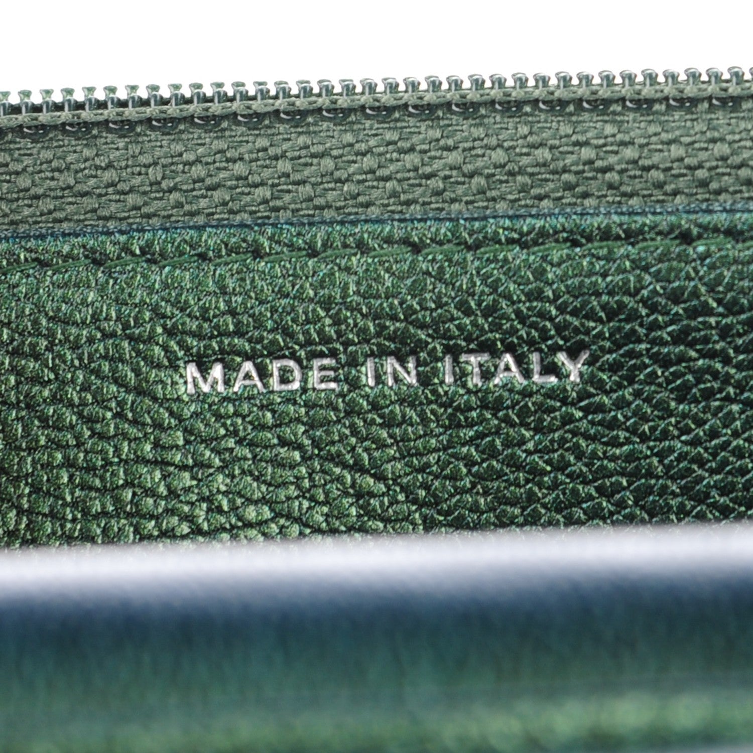 Chanel Iridescent Goatskin Quilted Wallet On Chain WOC Green 7 of 8