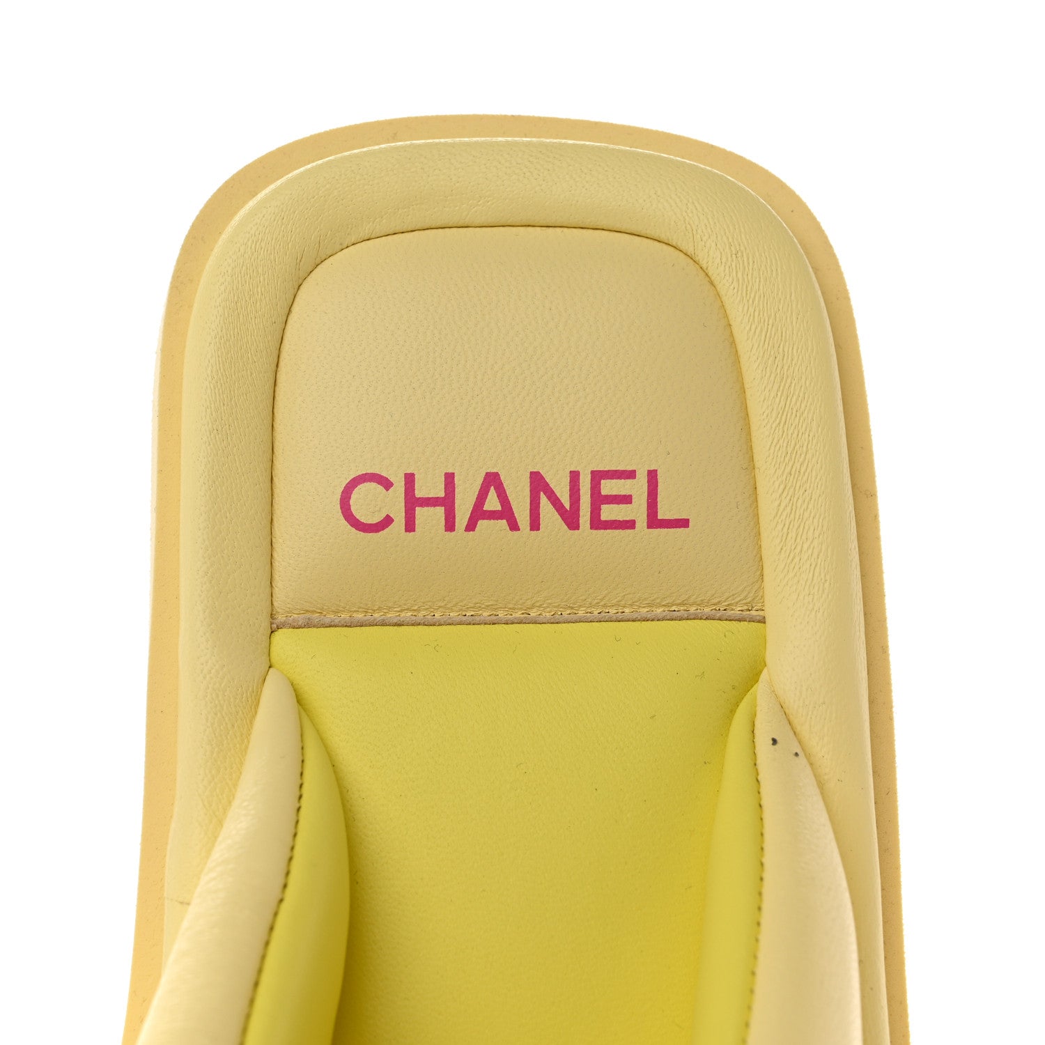 Chanel Lambskin Padded Pool Thong Sandals 36 Yellow 7 of 8