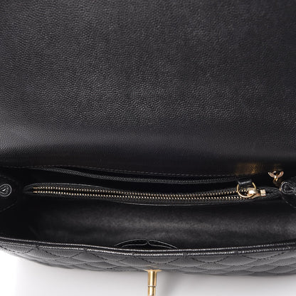 Chanel Caviar Lizard Quilted Small Coco Handle Flap Black 5 of 8