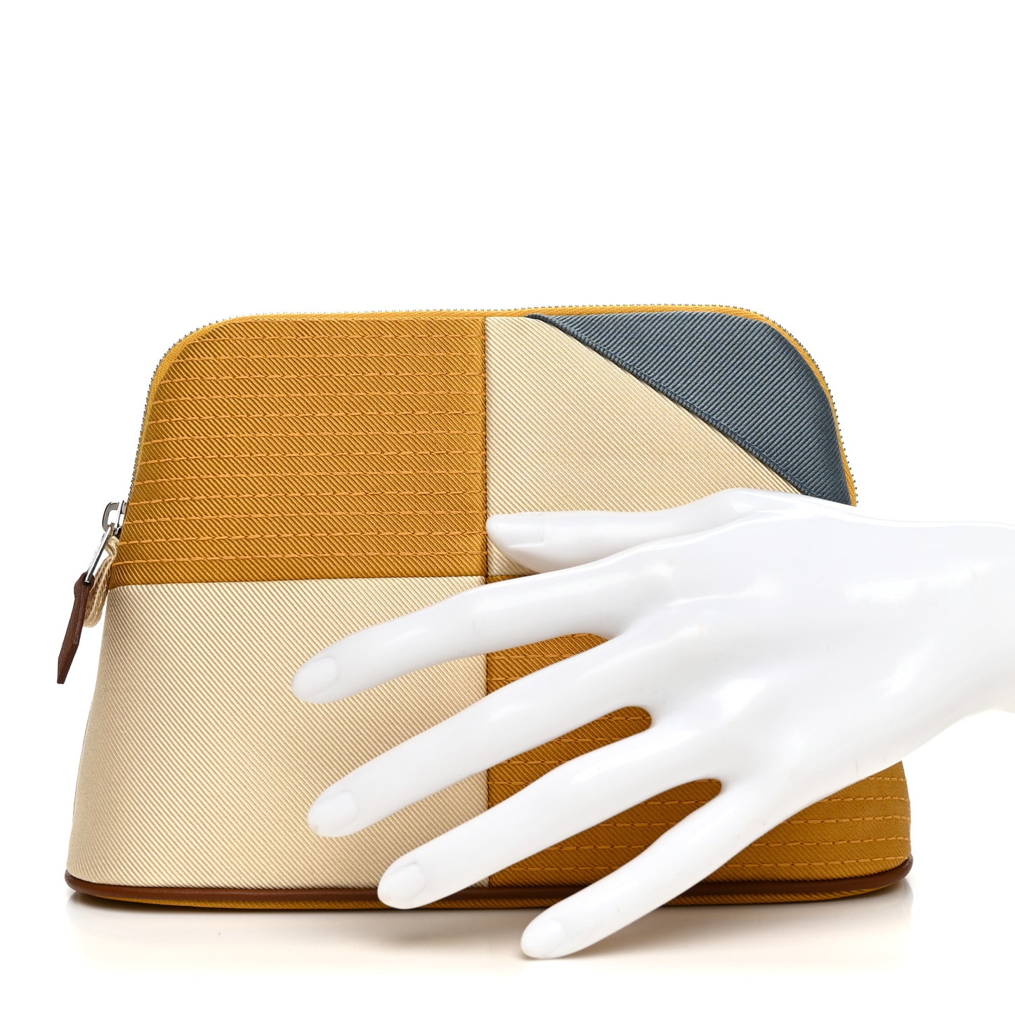 Silk Cotton Canvas Mini Bolide Hippique Case Ocre