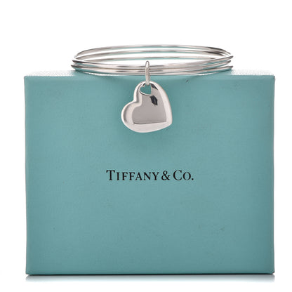 Tiffany Sterling Silver Heart Triple Bangle Bracelet 6 of 6