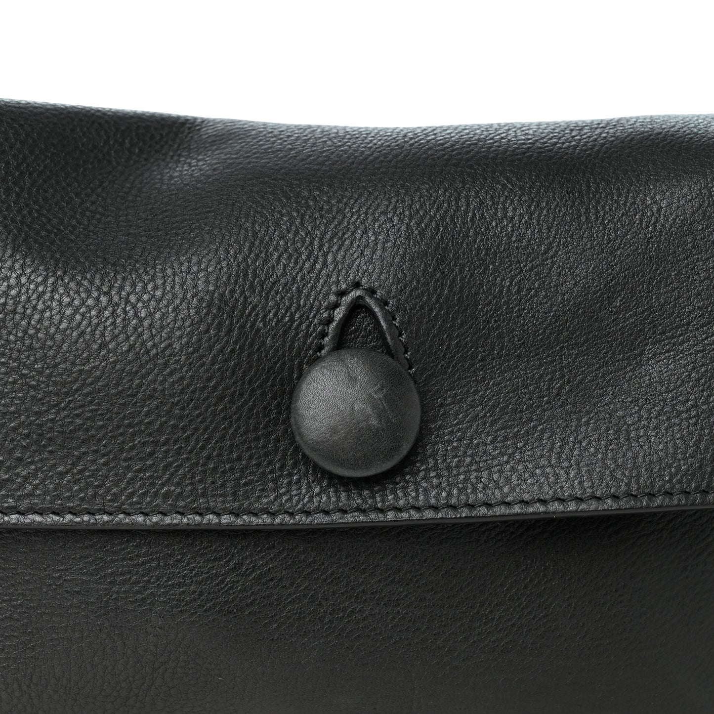 Waxed Calfskin Sally Bag Black
