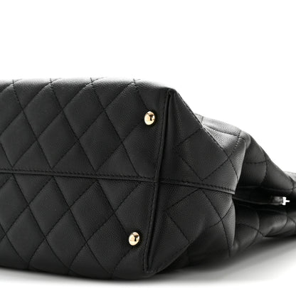 Chanel Caviar Quilted Small Shopping Tote  Black 10 of 14