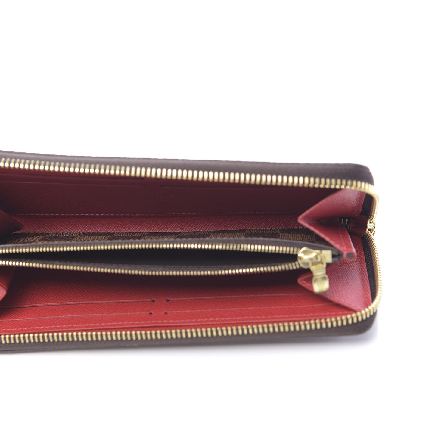 Damier Ebene Clemence Wallet Cherry
