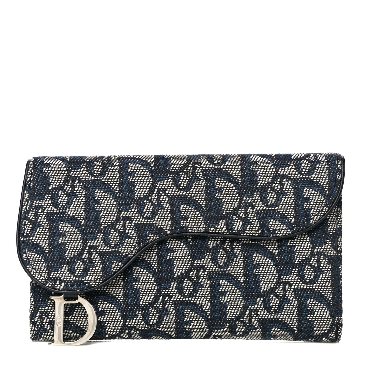 Monogram Saddle Wallet Navy
