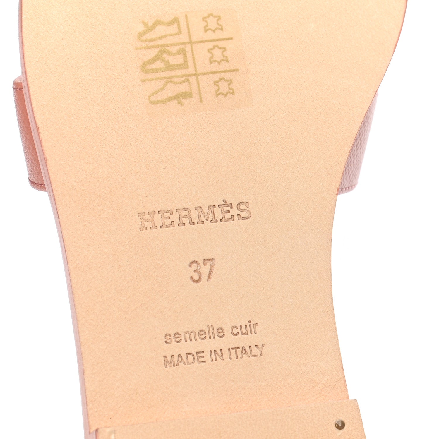Hermes Epsom Oran Sandals 37 Rose Aube 6 of 8