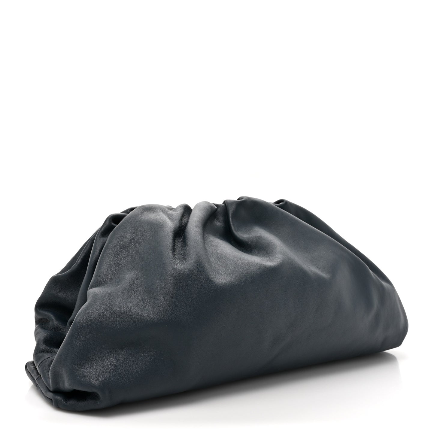 Smooth Butter Calf The Pouch Oversized Clutch Deep Blue