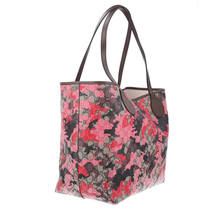 Gucci GG Supreme Monogram Camouflage Tote  Pink Red 3 of 10
