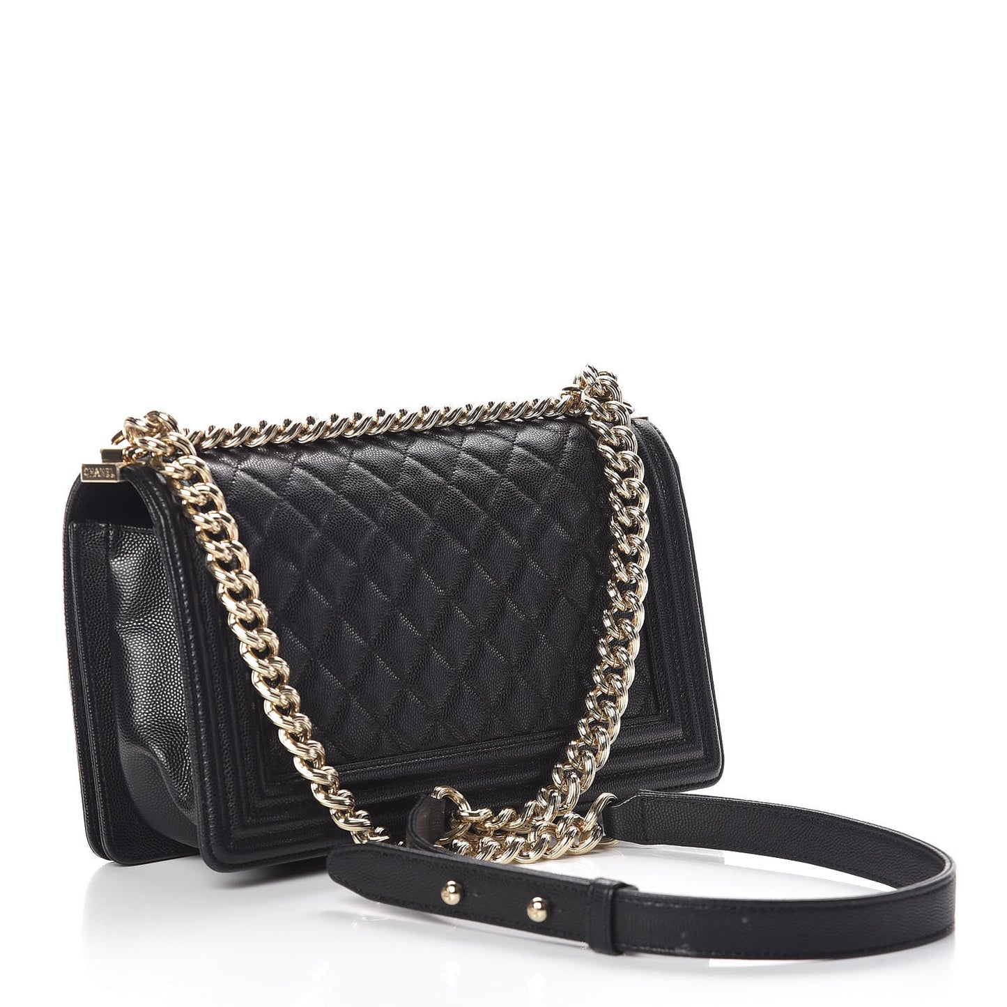 Caviar Quilted Medium Boy Flap Black