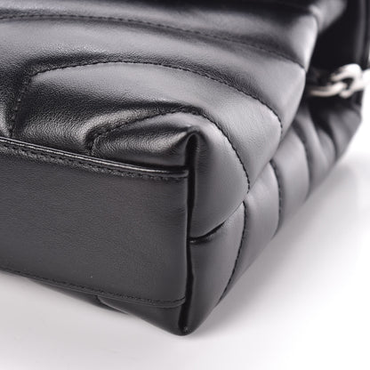 Saint Laurent Calfskin Y Quilted Monogram Toy Loulou Crossbody Bag Black 8 of 9
