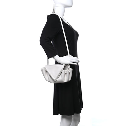 Bottega Veneta Lambskin Small Beak Triangle Flap Shoulder Bag Chalk 2 of 6