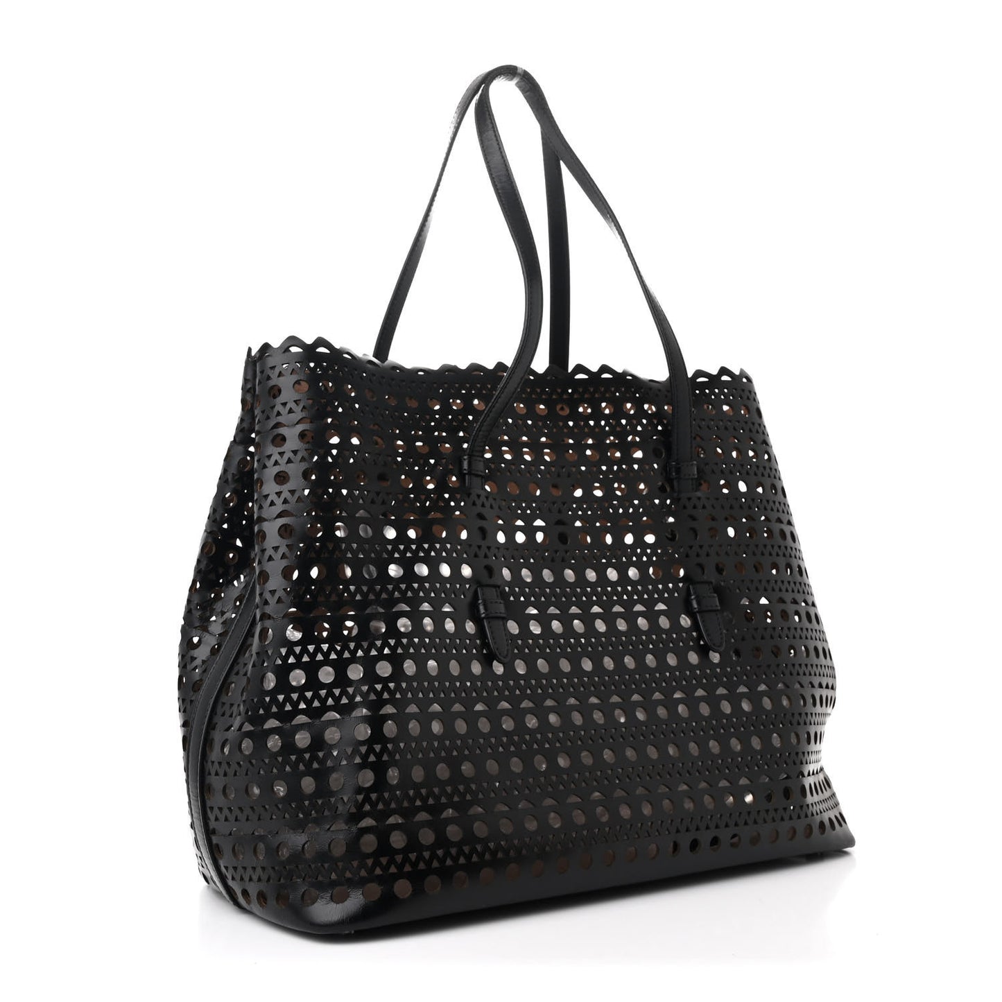 Lux Calfskin Vienne Large Mina Tote Black