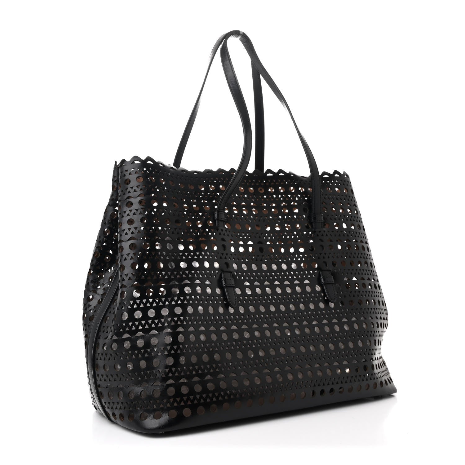 Alaia Lux Calfskin Vienne Large Mina Tote Black 4 of 12