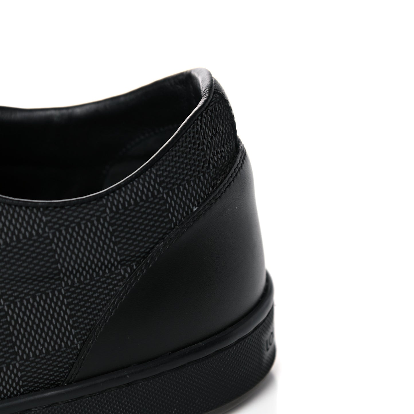 Calfskin Nylon Damier Offshore Sneakers 8 Black