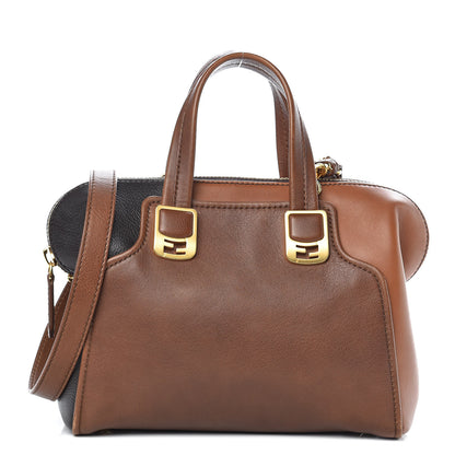 Fendi Capra Vitello Dolce Marmol Colorblock Small Chameleon Tote Moro Biscotti 1 of 9