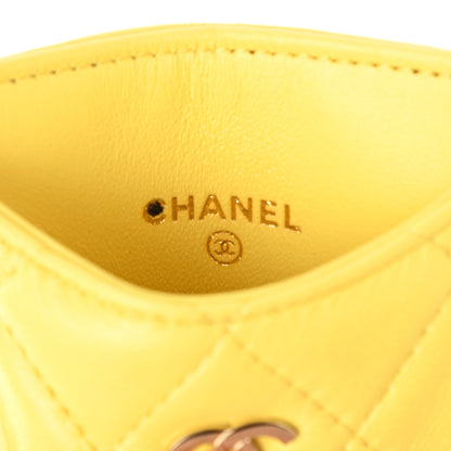 Chanel Lambskin Quilted iPhone Case Yellow 6 of 9