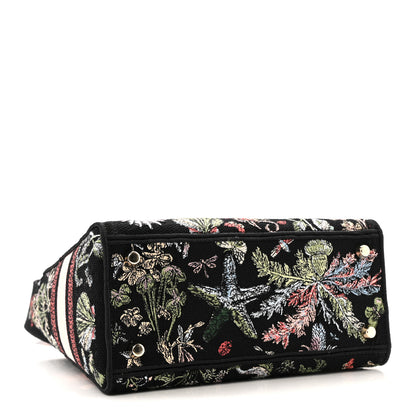 Christian Dior Canvas Cabinet De Curiosites Embroidered Medium Lady D-Lite Black Multicolor 4 of 12