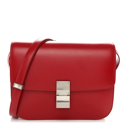Celine Box Calfskin Medium Classic Box Flap Bag Red 1 of 10