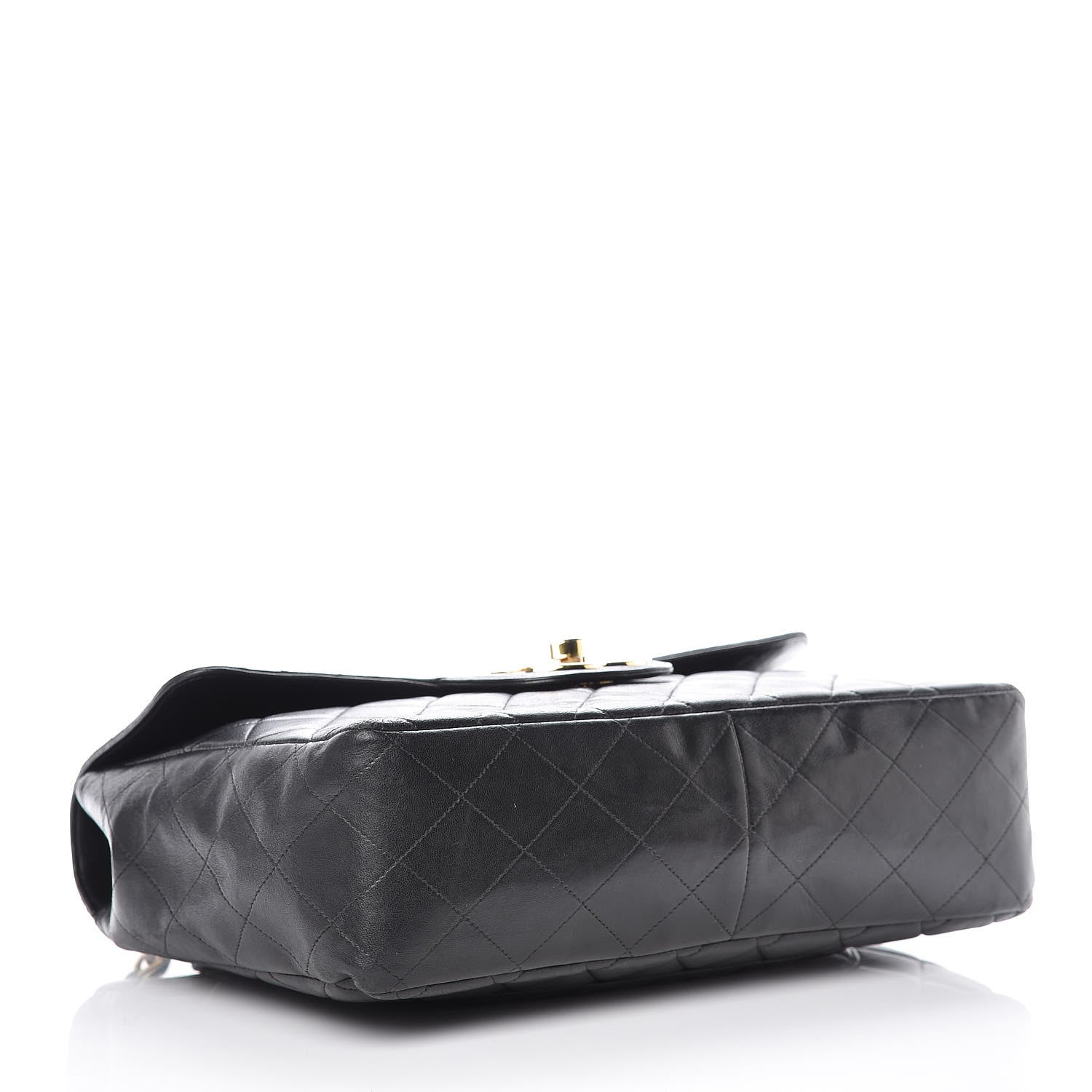 Chanel Lambskin Quilted Jumbo Single Flap Black 4 of 14