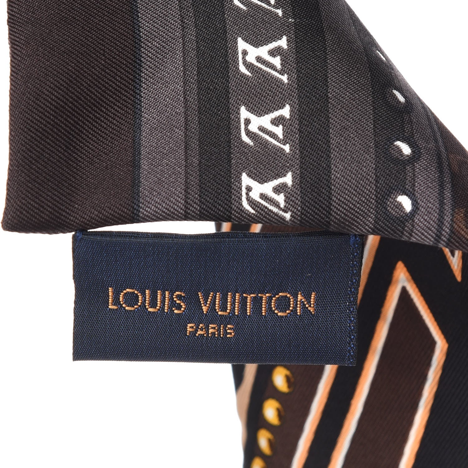 Louis Vuitton Silk Monogram LV World Bandeau Brown 4 of 4