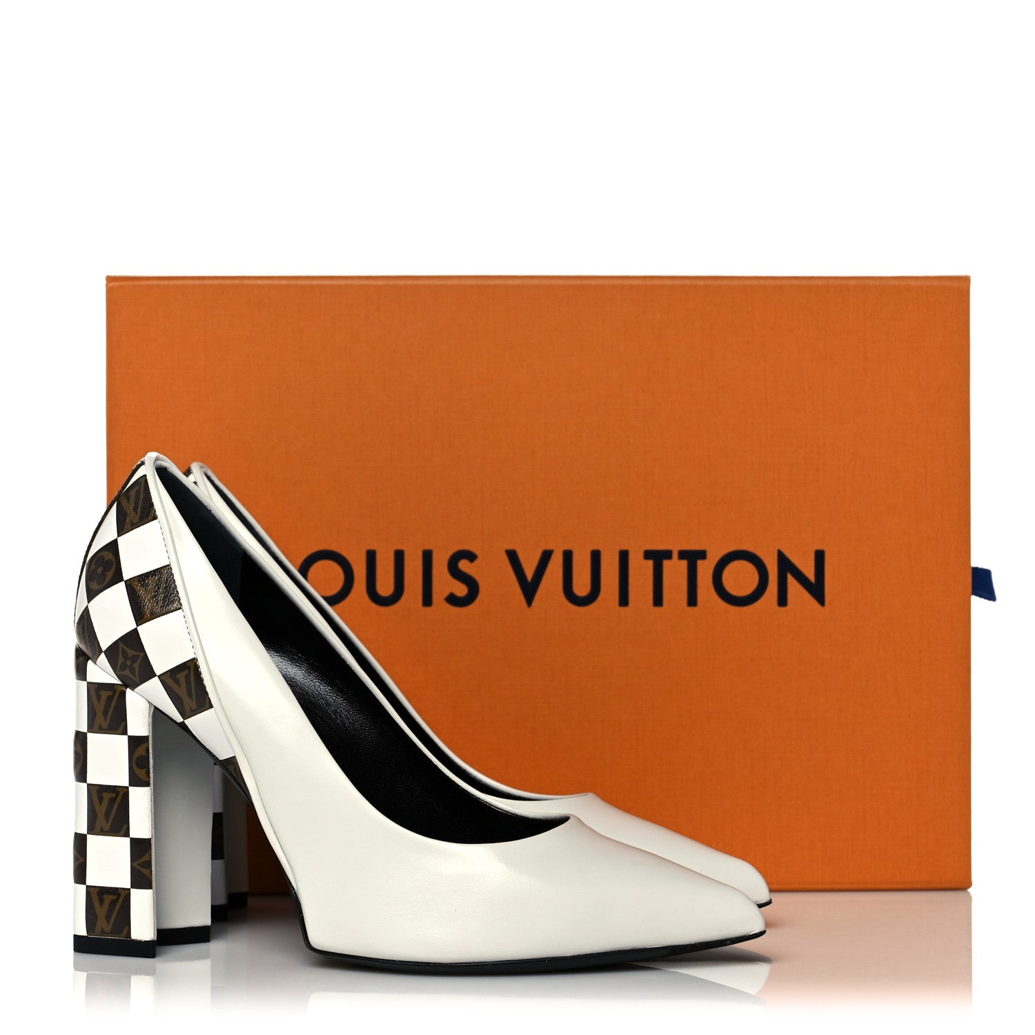 Louis Vuitton Calfskin Monogram Damier Tressage Matchmake Pumps 36 White 9 of 9