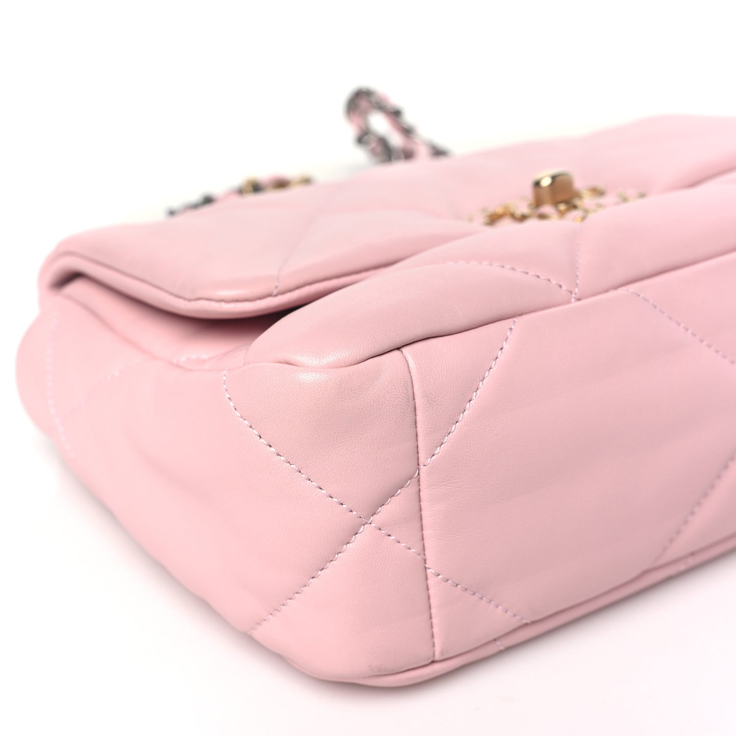Lambskin Quilted Medium Chanel 19 Flap Light Pink