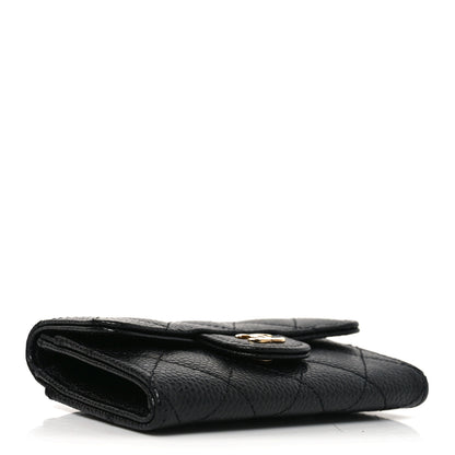 Chanel Caviar Quilted Flap Card Holder Wallet Black 8 of 18