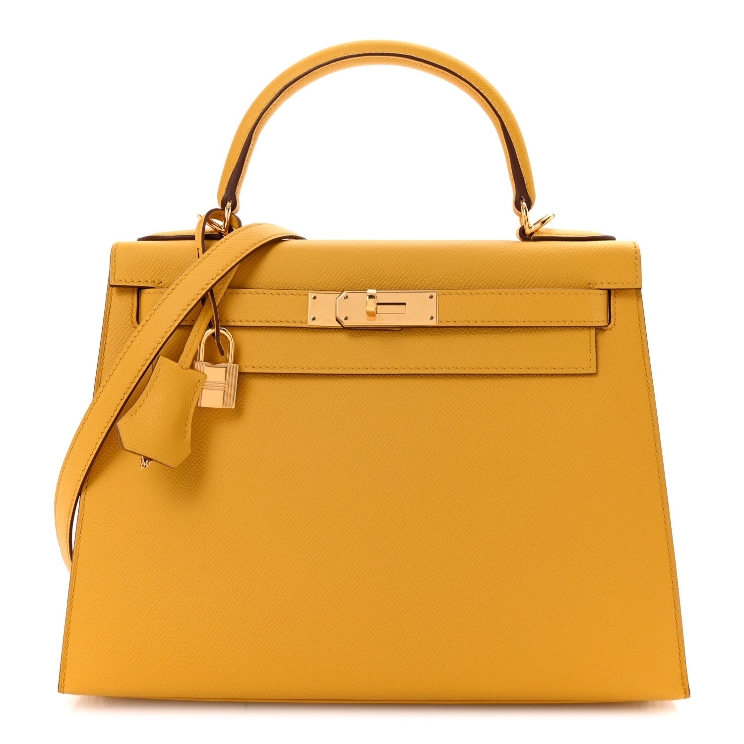 Hermes Epsom Kelly Sellier 28 Jaune Ambre 2 of 19