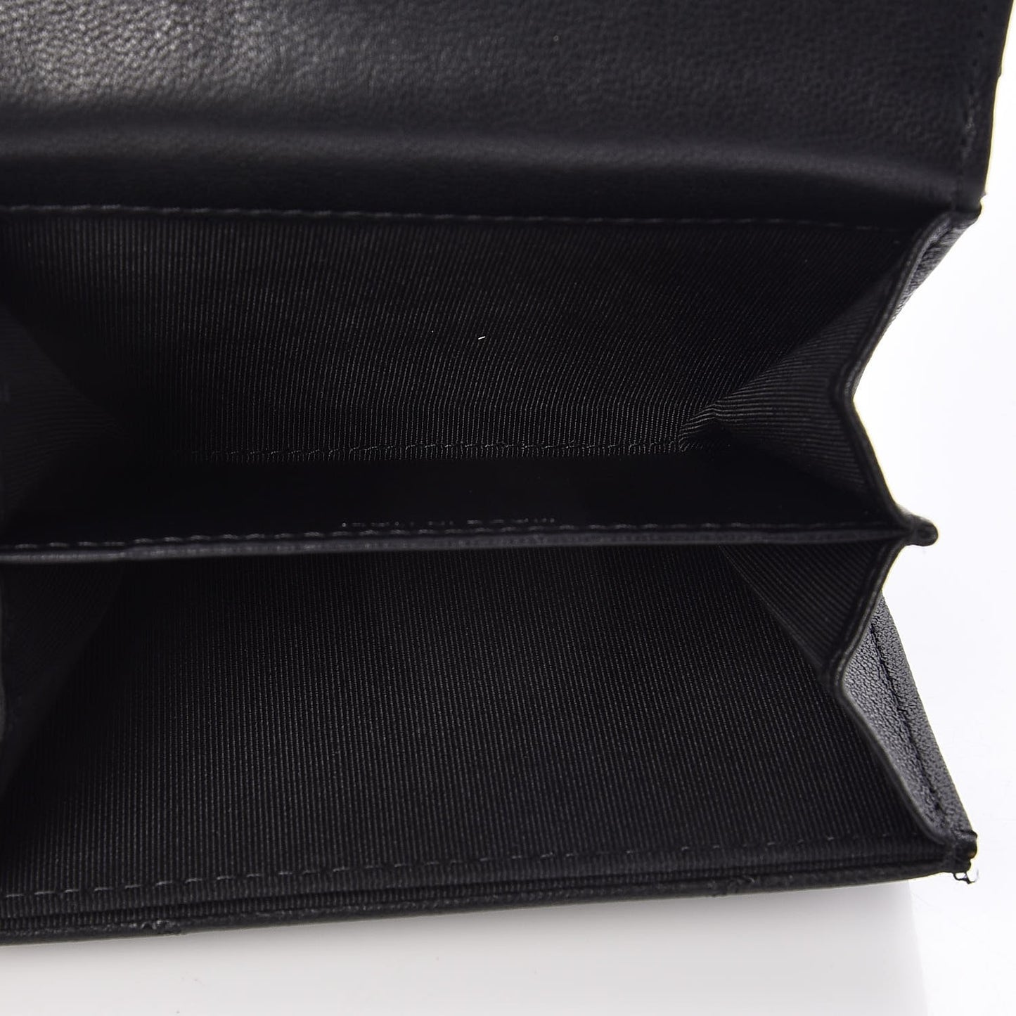 Lambskin Chevron Quilted Multicolor Card Holder Black