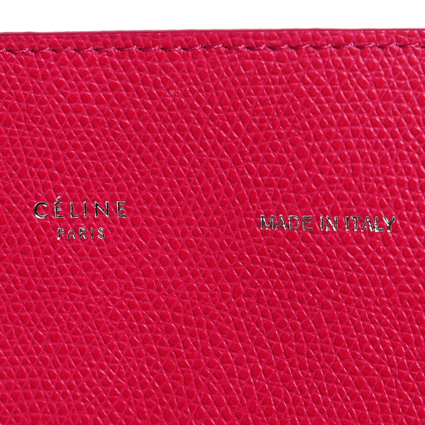 Grained Calfskin Small Horizontal Cabas Phantom Fuchsia