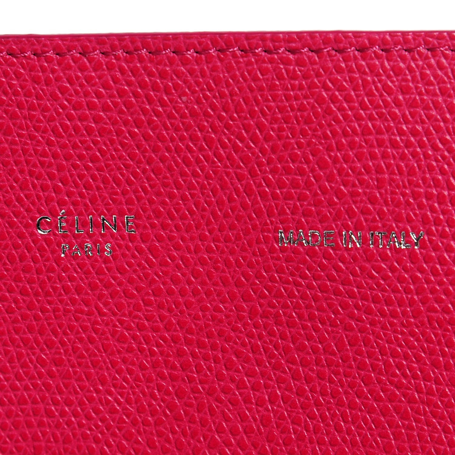 Celine Grained Calfskin Small Horizontal Cabas Phantom Fuchsia 6 of 8