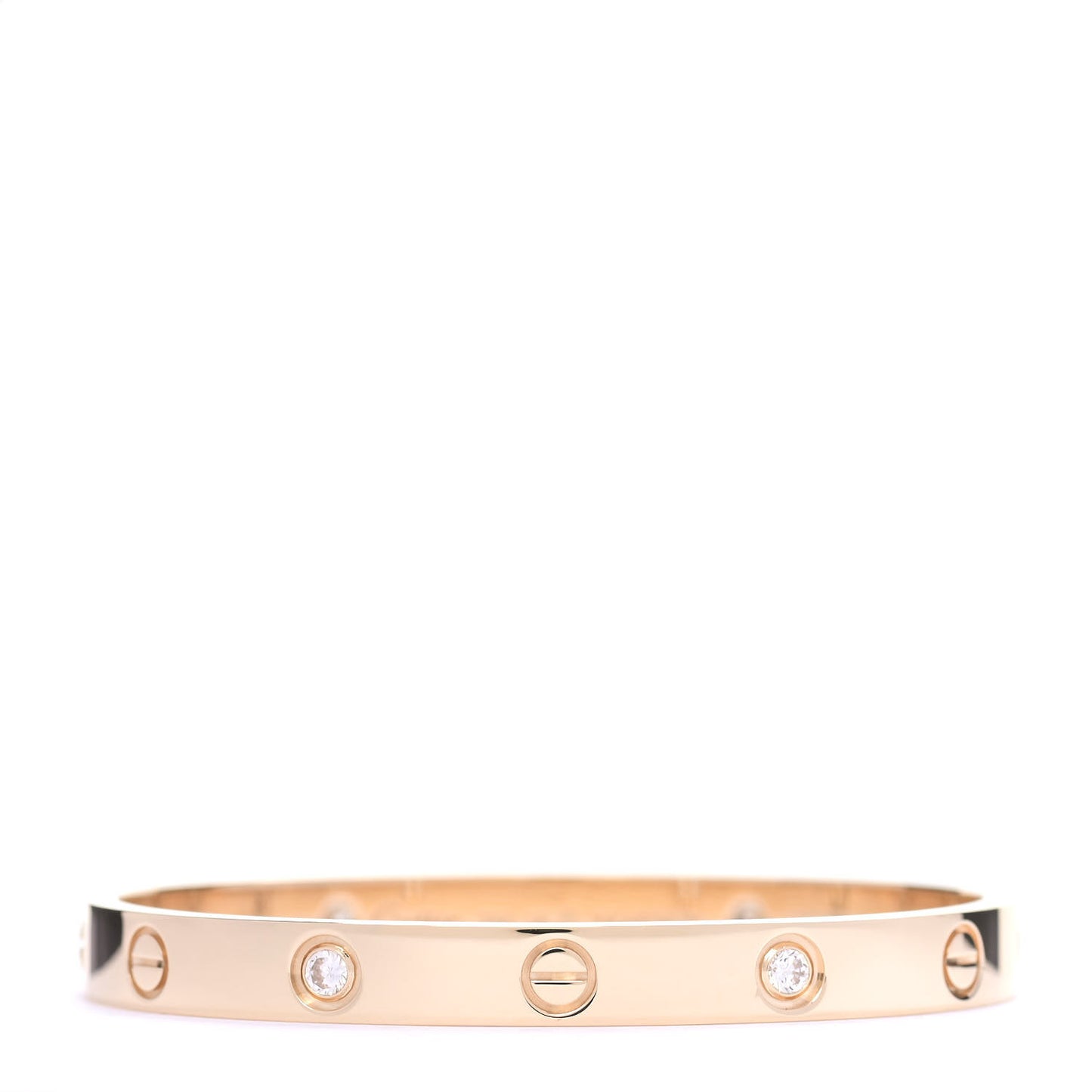 18K Yellow Gold 4 Diamond LOVE Bracelet 16