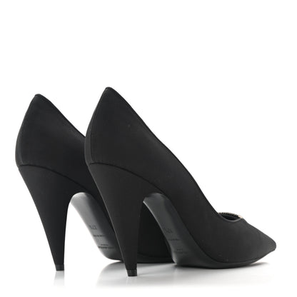 Saint Laurent Crystal Embellished Faille Paris 95 Pumps 37.5 Black 4 of 9