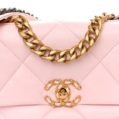 Chanel Lambskin Quilted Medium Chanel 19 Flap Light Pink 8 of 11