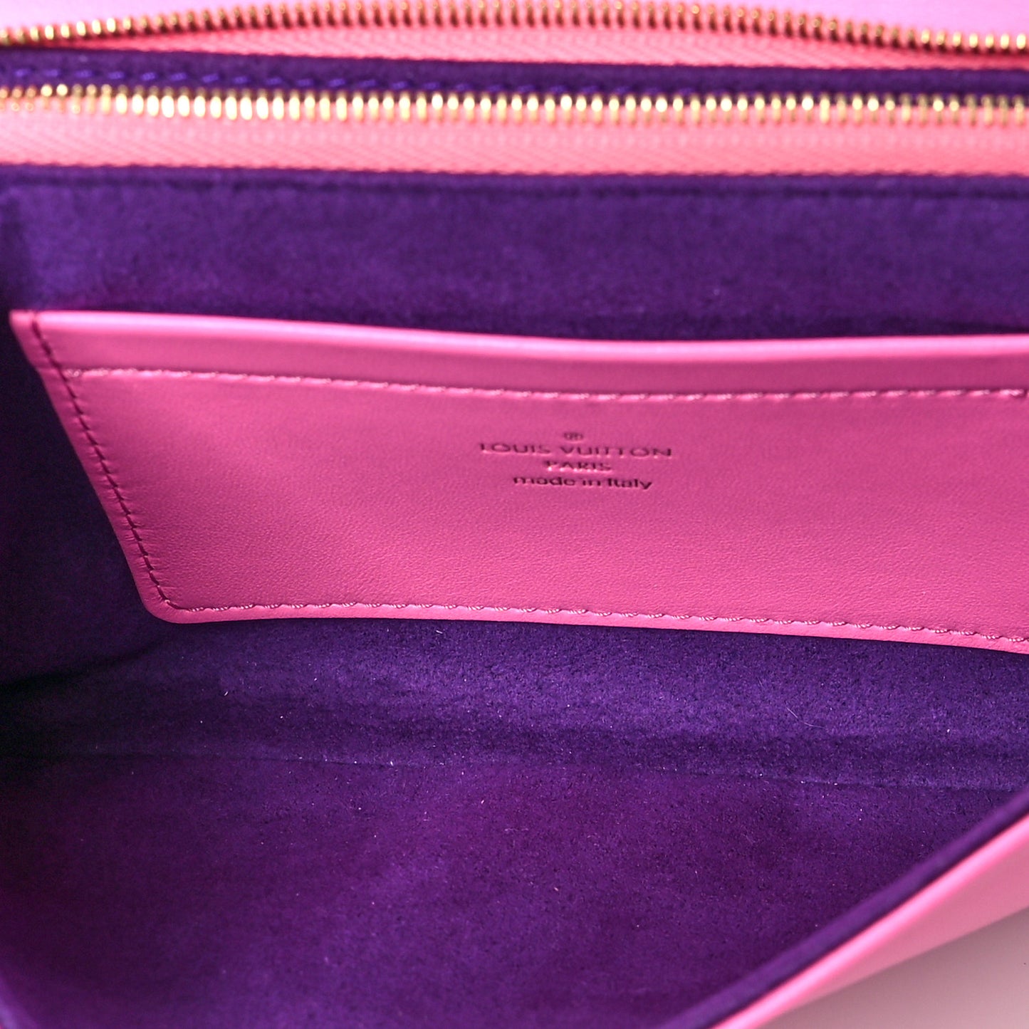 Lambskin Embossed Monogram Vuittamins Pochette Coussin Rose Violet